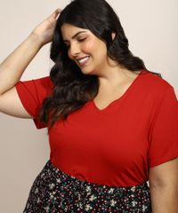 Pijama-Feminino-Plus-Size-com-Estampa-Floral-Manga-Curta-Preto-9971252-Preto_4