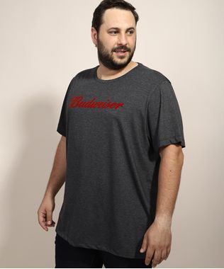 Camiseta-Masculina-Plus-Size-Budweiser-Manga-Curta-Gola-Careca-Cinza-Mescla-Escuro-9974278-Cinza_Mescla_Escuro_1