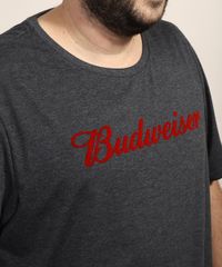 Camiseta-Masculina-Plus-Size-Budweiser-Manga-Curta-Gola-Careca-Cinza-Mescla-Escuro-9974278-Cinza_Mescla_Escuro_4