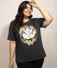 Blusa-Feminina-Plus-Size-Mulher-Maravilha-Metalizada-Manga-Curta-Decote-Redondo-Cinza-Mescla-Escuro-9971363-Cinza_Mescla_Escuro_1