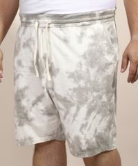 Bermuda-de-Moletom-Masculina-Plus-Size-Relaxed-Estampada-Tie-Dye-com-Cordao-Cinza-9962299-Cinza_1