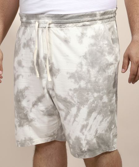 Bermuda-de-Moletom-Masculina-Plus-Size-Relaxed-Estampada-Tie-Dye-com-Cordao-Cinza-9962299-Cinza_1 Bermuda-de-Moletom-Masculina-Plus-Size-Relaxed-Estampada-Tie-Dye-com-Cordao-Cinza-9962299-Cinza_1