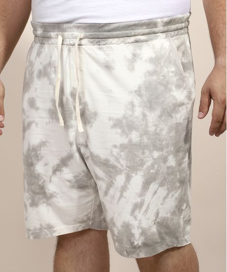 Bermuda-de-Moletom-Masculina-Plus-Size-Relaxed-Estampada-Tie-Dye-com-Cordao-Cinza-9962299-Cinza_1