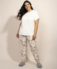 Pijama-Feminino-Plus-Size-com-Estampa-Paisley-Manga-Curta-Off-White-9971251-Off_White_3