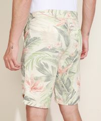 Bermuda-Masculina-Reta-Estampada-Floral-com-Bolso-e-Cadarco-Bege-Claro-9967092-Bege_Claro_2
