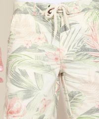Bermuda-Masculina-Reta-Estampada-Floral-com-Bolso-e-Cadarco-Bege-Claro-9967092-Bege_Claro_4