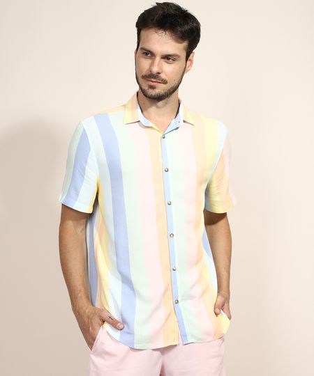 Camisa-Masculina-Tradicional-Estampada-Listrada-Manga-Curta-Multicor-9968730-Multicor_1 Camisa-Masculina-Tradicional-Estampada-Listrada-Manga-Curta-Multicor-9968730-Multicor_1