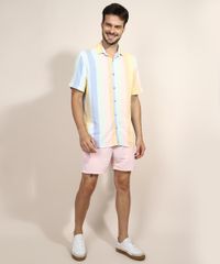 Camisa-Masculina-Tradicional-Estampada-Listrada-Manga-Curta-Multicor-9968730-Multicor_3