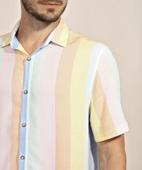 Camisa-Masculina-Tradicional-Estampada-Listrada-Manga-Curta-Multicor-9968730-Multicor_5