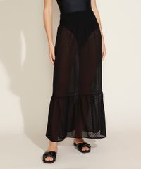 Saida-de-Praia-Feminina-Texturizada-de-Poa-Longa-com-Lastex-e-Babado-Preta-9963627-Preto_1