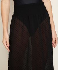 Saida-de-Praia-Feminina-Texturizada-de-Poa-Longa-com-Lastex-e-Babado-Preta-9963627-Preto_4