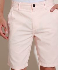 Bermuda-Masculina-de-Sarja-Texturizada-Reta-com-Bolsos-Rosa-Claro-9966788-Rosa_Claro_5