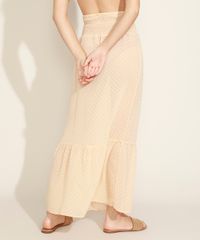 Saida-de-Praia-Feminina-Texturizada-de-Poa-Longa-com-Lastex-e-Babado-Bege-Claro-9963627-Bege_Claro_2