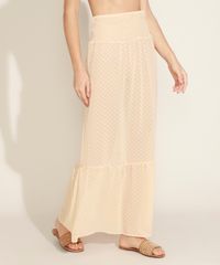 Saida-de-Praia-Feminina-Texturizada-de-Poa-Longa-com-Lastex-e-Babado-Bege-Claro-9963627-Bege_Claro_5