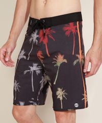 Bermuda-Surf-Masculina-Estampada-Coqueiros-com-Bolso-e-Cordao-Preta-9968207-Preto_1
