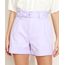 Short-Feminino-de-Sarja-Clochard-Cintura-Alta-com-Cinto-e-Bolsos-Lilas-9967158-Lilas_1