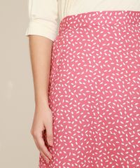 Saia-Feminina-Midi-Estampada-de-Folhas-com-Fenda-e-Elastico-Rosa-Escuro-9947371-Rosa_Escuro_4