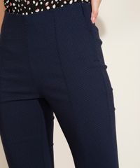 Calca-legging-Feminina-Bengaline-Estampada-de-Poa-com-Recorte-Cintura-Media-Azul-Marinho-9949451-Azul_Marinho_4