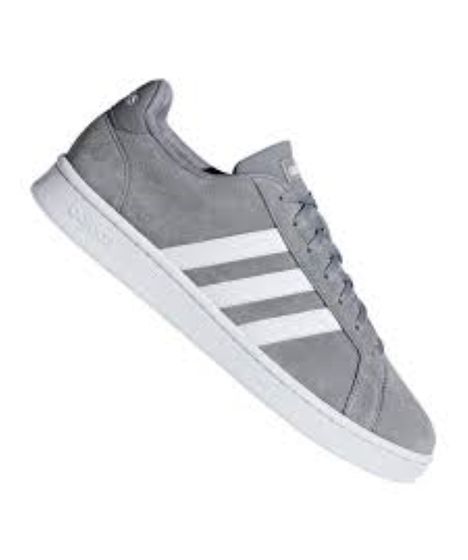 adidas grand court cinza