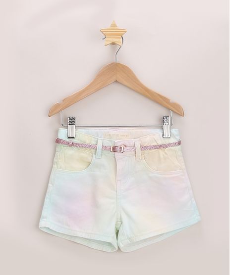 Short-de-Sarja-Infantil-Estampado-Tie-Dye-com-Cinto-e-Brilho-Rosa-9965693-Rosa_1