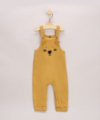 Jardineira-Infantil-com-Orelhinhas-Alca-Media-Mostarda-9967809-Mostarda_1