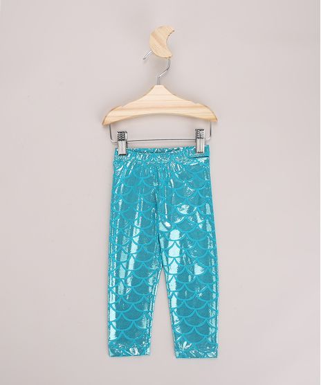Calca-Legging-Infantil-Estampado-de-Sereia-com-Brilho-Verde-Agua-9963247-Verde_Agua_1