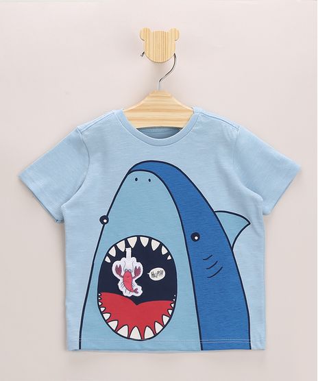Camiseta-Infantil-Tubarao-Estampa-Interativa-Manga-Curta-Gola-Careca-Azul-9964038-Azul_1