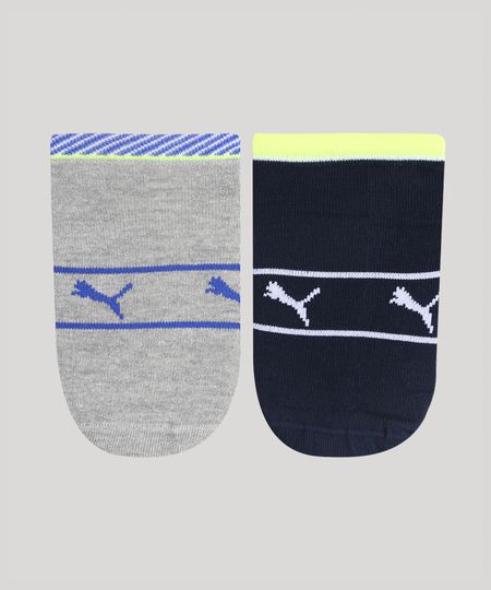Kit-de-2-Meias-Infantis-Puma-Cano-Baixo-Multicor-9973030-Multicor_1 Kit-de-2-Meias-Infantis-Puma-Cano-Baixo-Multicor-9973030-Multicor_1