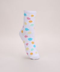 Meia-Feminina-Cano-Alto-Estampado-de-Poa-Branca-9971031-Branco_1
