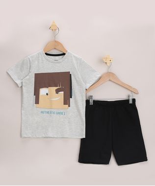 Conjunto-Infantil-Authentic-Games-de-Camiseta-Cinza-Mescla-Claro---Bermuda-em-Moletom-Cinza-Mescla-9968191-Cinza_Mescla_1