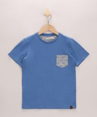 Camiseta-Infantil-com-Bolso-Estampado-Manga-Curta-Gola-Careca-Azul-9968703-Azul_1