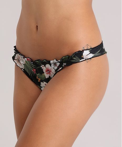 Biquini-Calcinha-Tanga-Levanta-Bumbum-Estampado-Floral-Preto-9029628-Preto_1
