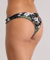 Biquini-Calcinha-Tanga-Levanta-Bumbum-Estampado-Floral-Preto-9029628-Preto_2