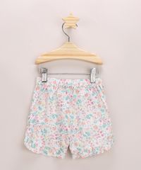 Short-de-Sarja-Infantil-Estampado-Floral-com-Babado-Branco-9948369-Branco_2