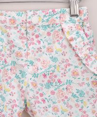 Short-de-Sarja-Infantil-Estampado-Floral-com-Babado-Branco-9948369-Branco_3