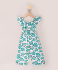 Macacao-Infantil-Ciganinha-Texturizado-Estampado-de-Folhagem-Manga-Curta-Off-White-9974472-Off_White_2