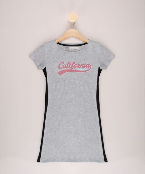 Vestido-Juvenil-Canelado--California-Dreaming--Flocado-com-Recorte-Manga-Curta-Cinza-Mescla-9964019-Cinza_Mescla_1