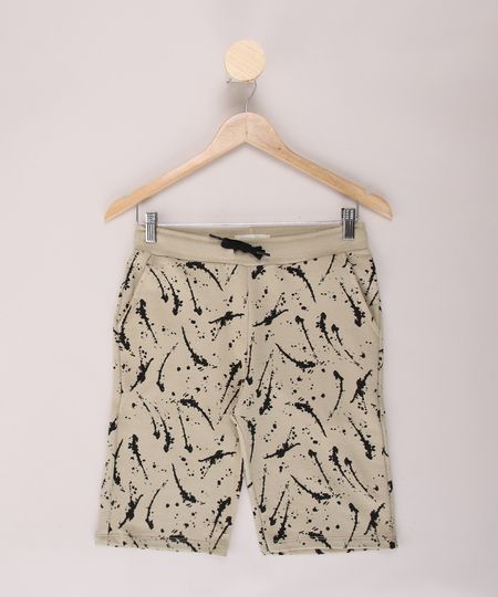 Bermuda-de-Moletom-Juvenil-Estampada-de-Respingos-com-Bolsos-Kaki-9965815-Kaki_1 Bermuda-de-Moletom-Juvenil-Estampada-de-Respingos-com-Bolsos-Kaki-9965815-Kaki_1