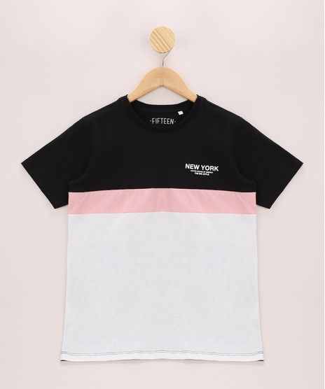 Camiseta-Juvenil--New-York--com-Recortes-Manga-Curta-Preta-9967969-Preto_1