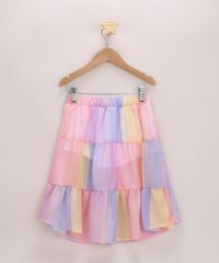 Saia-de-Chiffon-Infantil-Tal-Mae-Tal-Filha-Listrada-com-Recorte-e-Forro-Multicor-9970687-Multicor_2