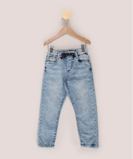 Calca-Jeans-Infantil-Jogger-Marmorizada-com-Pences-e-Cordao-Azul-Claro-9968904-Azul_Claro_1