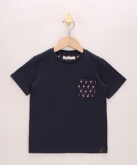 Camiseta-Infantil-com-Bolso-Estampado-de-Flamingos-Manga-Curta-Azul-Marinho-9968705-Azul_Marinho_1