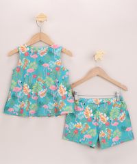 Conjunto-Infantil-de-Regata-com-Pompom---Short-Texturizados-Estampados-de-Flamingos-Verde-Agua-9966540-Verde_Agua_2
