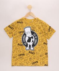 Camiseta-Juvenil-Bart-Simpson-Estampada-Manga-Curta-Mostarda-9967028-Mostarda_1