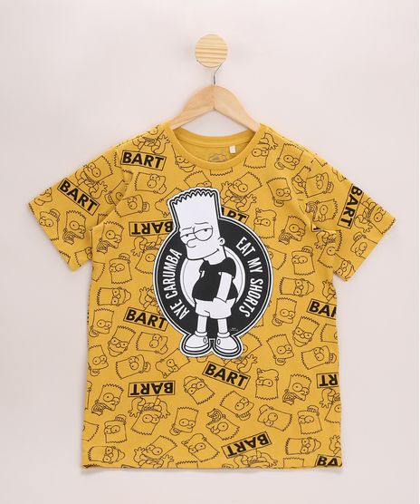 Camiseta-Juvenil-Bart-Simpson-Estampada-Manga-Curta-Mostarda-9967028-Mostarda_1