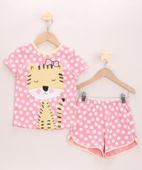 Pijama-Infantil-Tigresa-Estampado-de-Poa-Manga-Curta-Rosa-9964007-Rosa_1