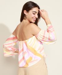 Blusa-Feminina-Ombro-a-Ombro-Estampada-Manga-Curta-Multicor-9966979-Multicor_2