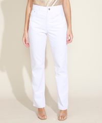 Calca-de-Sarja-Feminina-Reta-Cintura-Super-Alta-com-Fendas-Branca-9971820-Branco_6