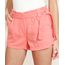 Short-de-Sarja-Feminino-Clochard-Cintura-Super-Alta-com-Faixa-para-Amarrar-Coral-9968291-Coral_1