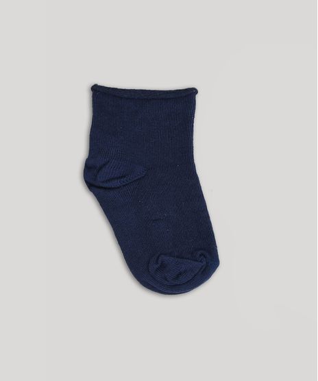 Meia-Infantil-Lupo-com-Corte-a-Fio-Cano-Medio-Azul-Marinho-9972500-Azul_Marinho_1
